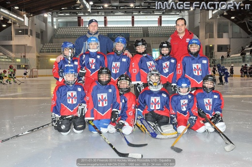 2011-01-30 Pinerolo 0018 Hockey Milano Rossoblu U10 - Squadra